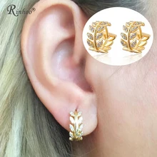 Модные корейские стразы, серьги-гвоздики для женщин, милые свадебные украшения для невесты, серьги золотого цвета