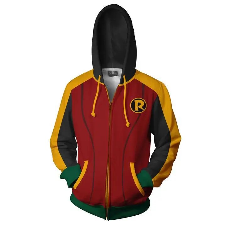 

VIP FASHION 2019 Best Selling Cool 3d Printed DC Super Hero Inspector Robin Suits Sweatshirts For Men Cosplay Zipper Hoodies