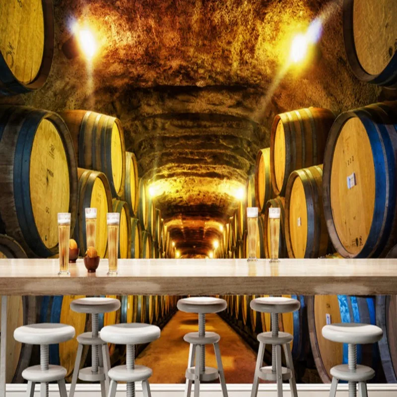 

Custom photo wallpaper custom wallpaper murals gorgeous wine cellar entertainment bar decorative KTV background wall