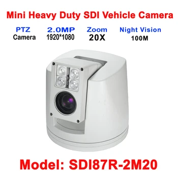 

2MP Heavy Duty Mobile Car Bus Truck Vehicle HDSDI PTZ Camera With 4.7-94mm 20X Auto Zoom DC12V Day/Night IR 100M IP66 Waterproof