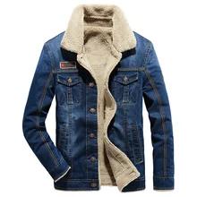 Большие размеры 5XL AFS JEEP, флисовая джинсовая куртка для мужчин, зимние мужские куртки и пальто, модная Ретро брендовая джинсовая куртка, Мужская парка homme