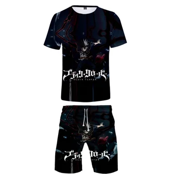 

New Cool Funny Suit Men O-Neck T-Shirt + Shorts Set Fashion Anime 3D Print Suit 2019 Man Harajuku Streetwear Hip Hop Suit