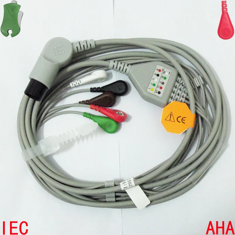 120 градусов угол 6pin BCI CSI GE Nellcor Nihon Kohden Philips Mindray Пациент ЭКГ/ЭКГ монитор с 5