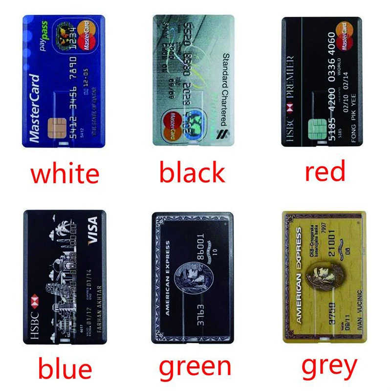 

umy Credit Card USB Flash 8GB 4GB 16GB cle USB 2.0 flash stick 32GB Pen drive memory stick 64GB pendrive real capacity USB key