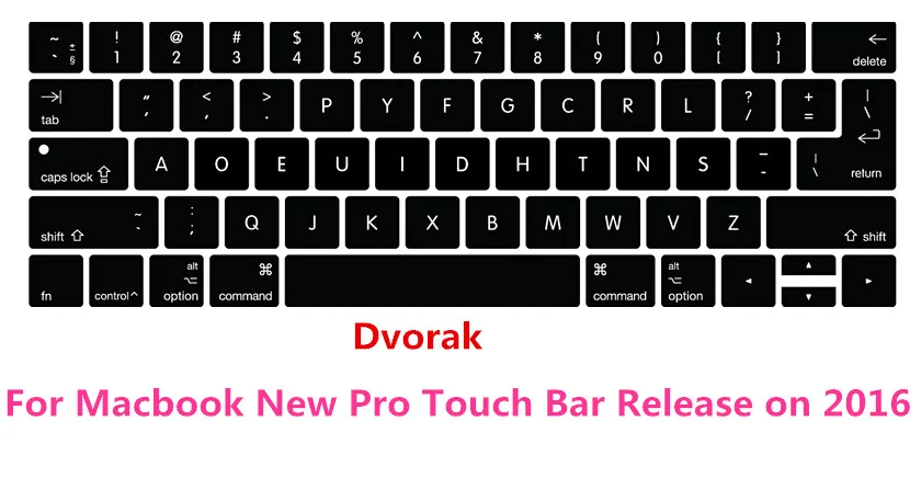 HRH силиконовый арабский Colemak Dvorak французский Иврит Клавиатура чехол для Macbook2017 Pro 1" A1706 A2159 15" A1707 сенсорная панель