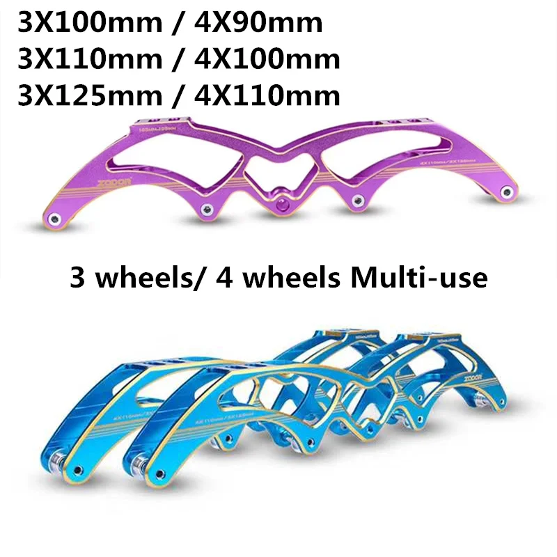 3 Wheels Marathon Inline Speed Skates Frame 3X125mm 3X110mm 3X100mm
