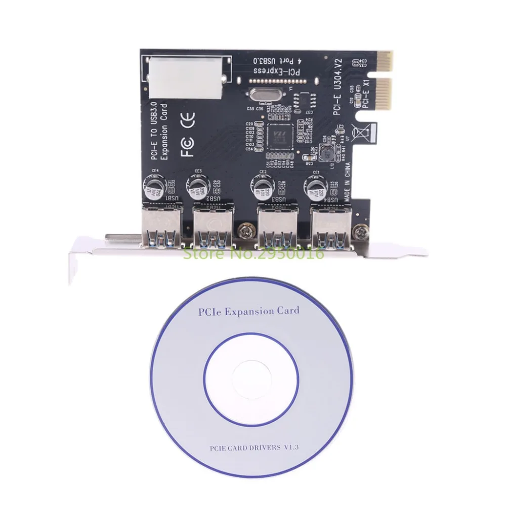 4 Port PCI-E to USB 3.0 HUB PCI Express Expansion Card Adapter 5 Gbps Speed For Desktop Computer Components C26