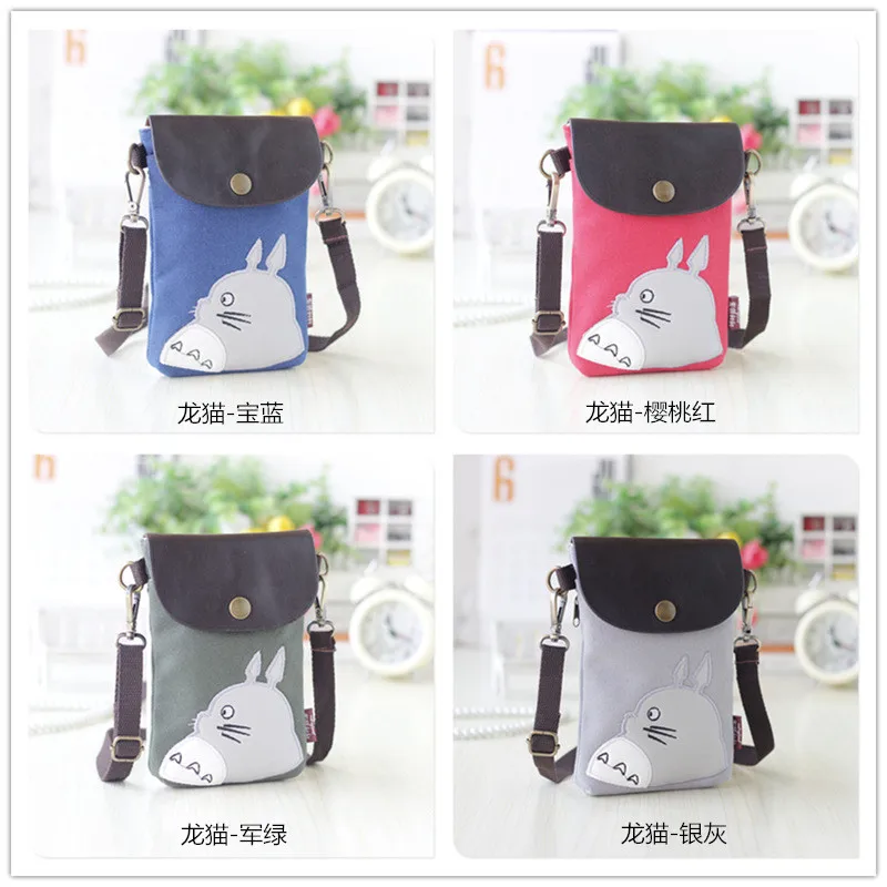 animados coelho totoro moeda mudança bolsa pequena
