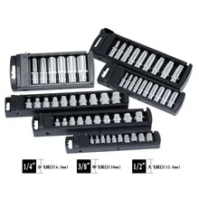 1/" 1/2" 3/" Трещоточный ключ, Набор торцевых головок CR-V Torx Star Bit, Комбинированный привод, гайки, набор для ремонта автомобиля, ручные инструменты