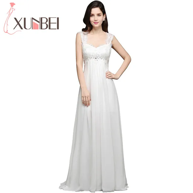 5559 Robe De Mariée Pas Cher Bohème Plage Robes De Mariée 2017 Mousseline De Soie En Dentelle Perlée Boho Robes De Mariée Robes De Mariée Dans