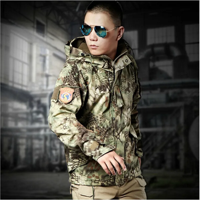 Армейская одежда для фанатов в стиле милитари Cobra G 8 камуфляжное пальто с питоном тактическая камуфляжная флисовая куртка куртки с питонами