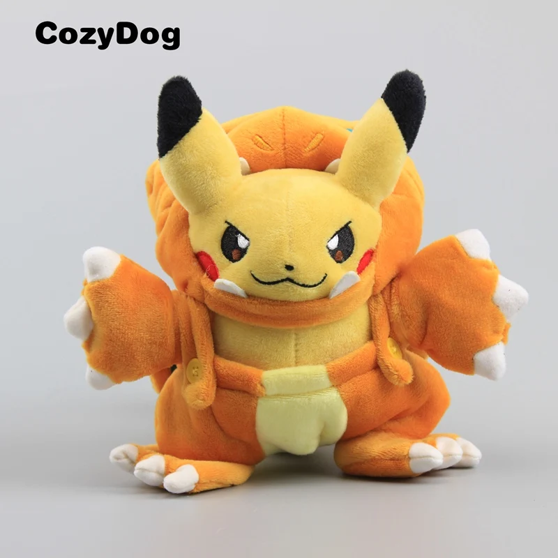 pikachu in charizard costume plush
