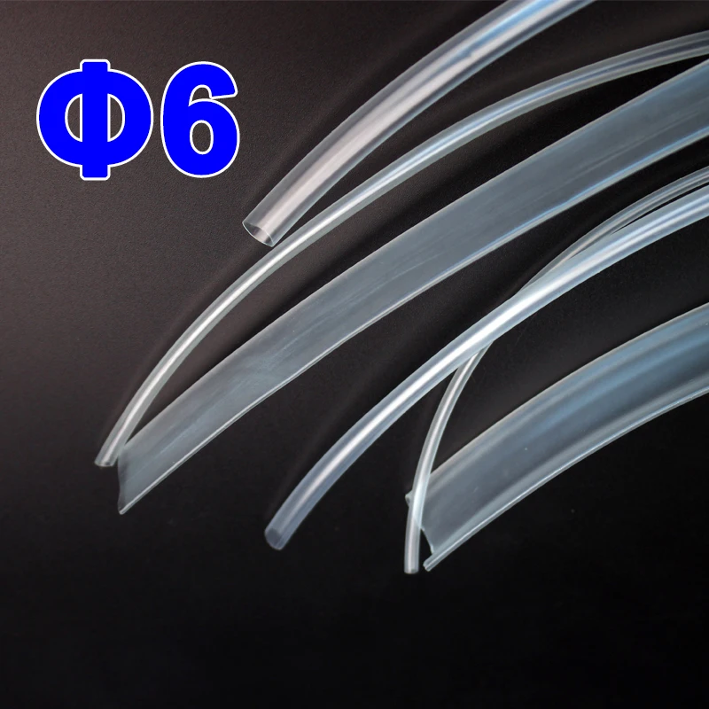 

1Meter/lot 6mm Ultra thin Transparent Clear Heat Shrink Tube shrinkable tubing heatshrink cable Sleeving Wrap Wire kit