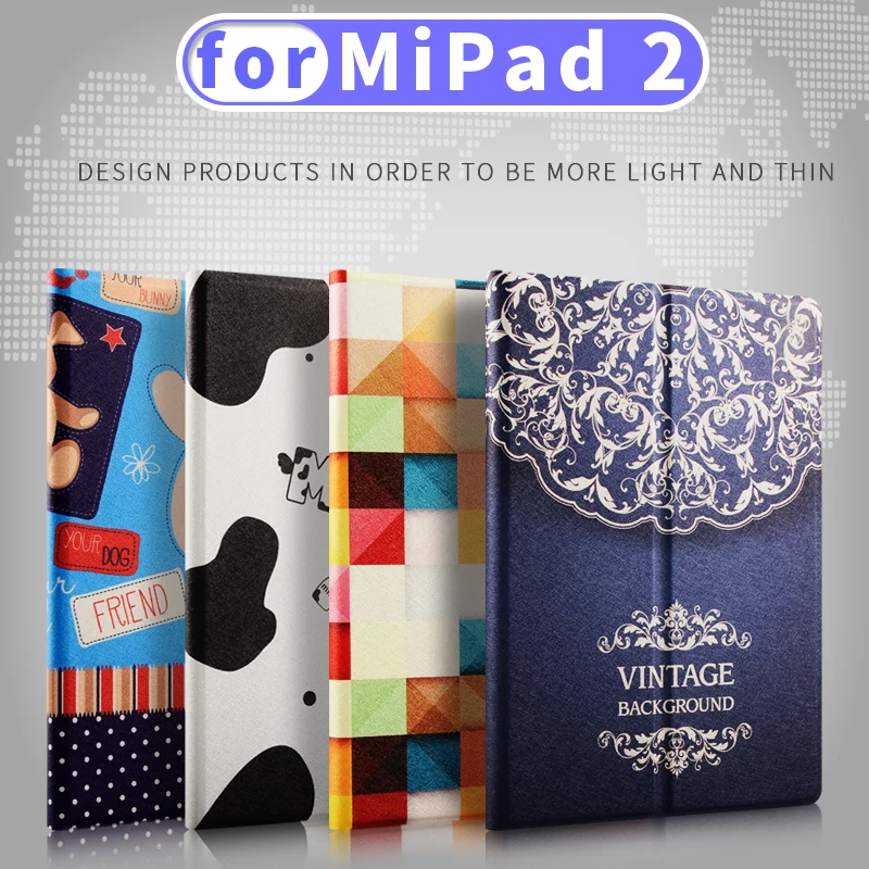 

RBP for xiaomi mi pad 2 cover for xiaomi mi pad 2 case Cartoon pattern for mipad 3 case 7.9 inch Ultra-thin for MiPad 2 case