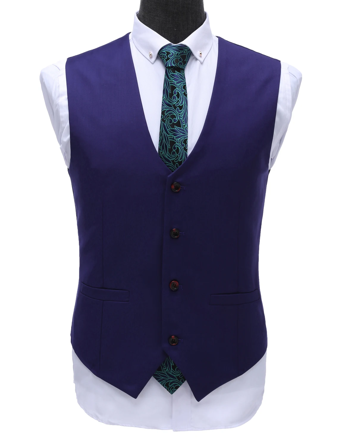 Men's Business V neck Sleeveless Slim Fit Jacket Casual Suit Vestsin
