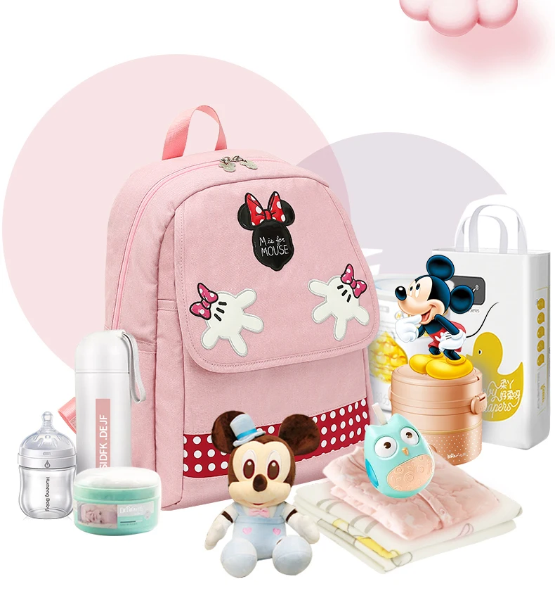 Disney Минни Микки средства ухода за кожей для будущих мам сумка Розовый Многофункциональный, вместительный Usb грелку изоляции