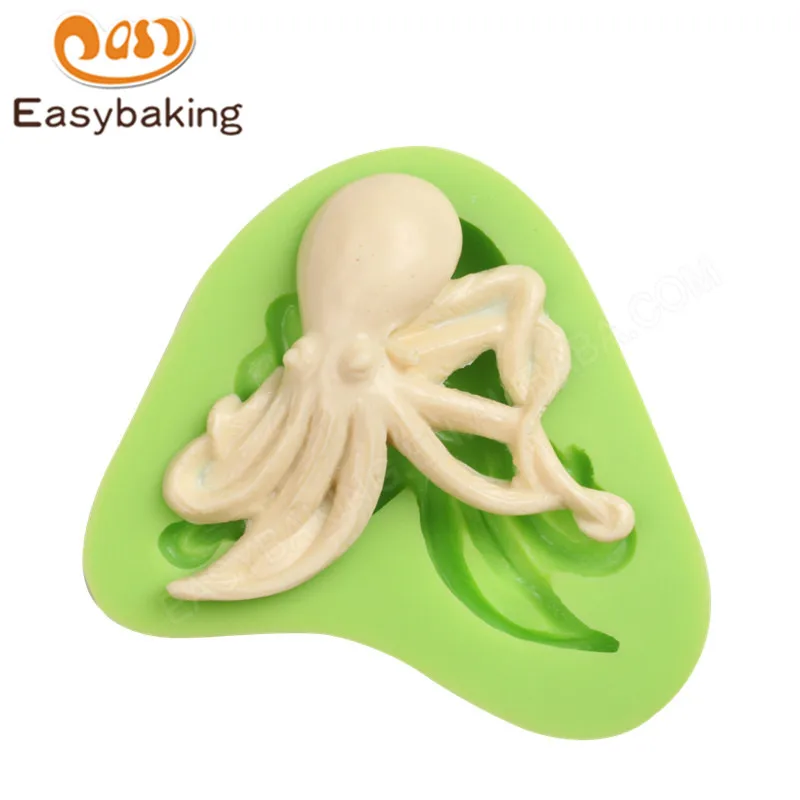 ES-0408 Octopus Silicone Molds Fondant Mould for cake decorating