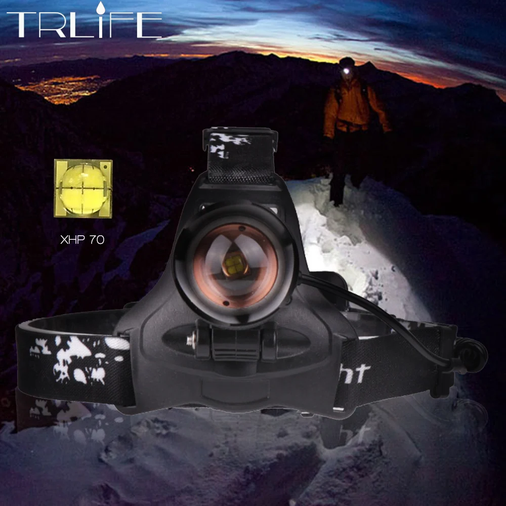 

50000lm XHP70 Headlamp Rechargeable 18650 LED Super Bright 40W USB Charging Head Torch XHP70.2 Lantern Hunting Camping Fishing