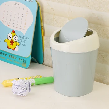 

Plastic Mini Table Dustbin Sundries Barrel Storage Tank Desktop Car Garbage Can Vehicle Trash Can Home Office Snacks Waste Bins