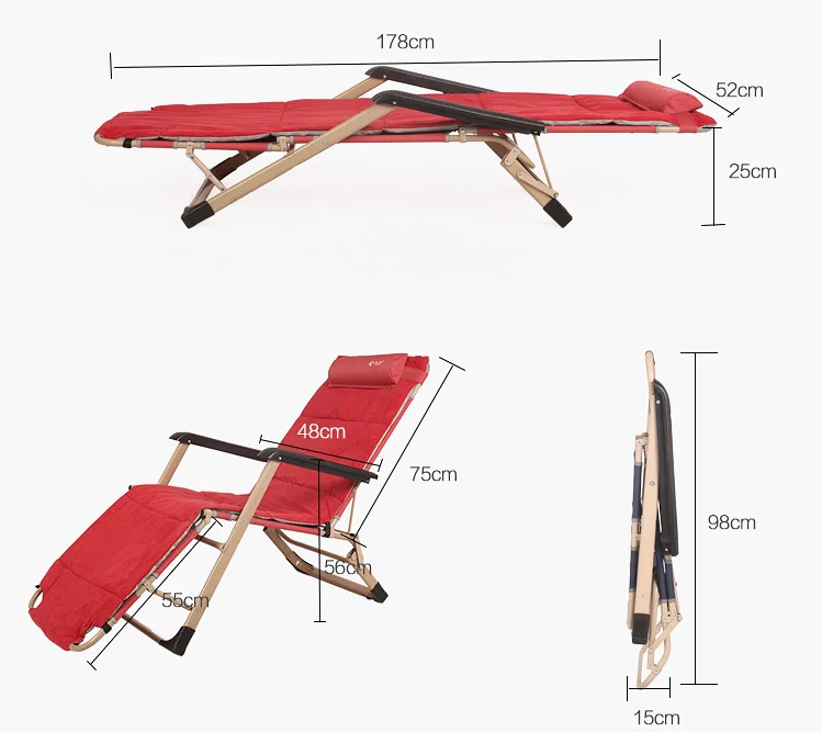 Удобный уличный шезлонг кемпинг складной пляжный стул кровать регулируемый угол водонепроницаемый дышащий Балконный стул мебель