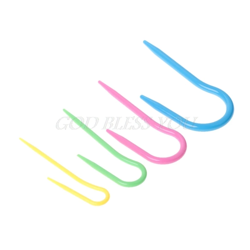

4PCS/Set Twist Needles U Shape Curved Sweater Knitting Crochet Weaving DIY Tool