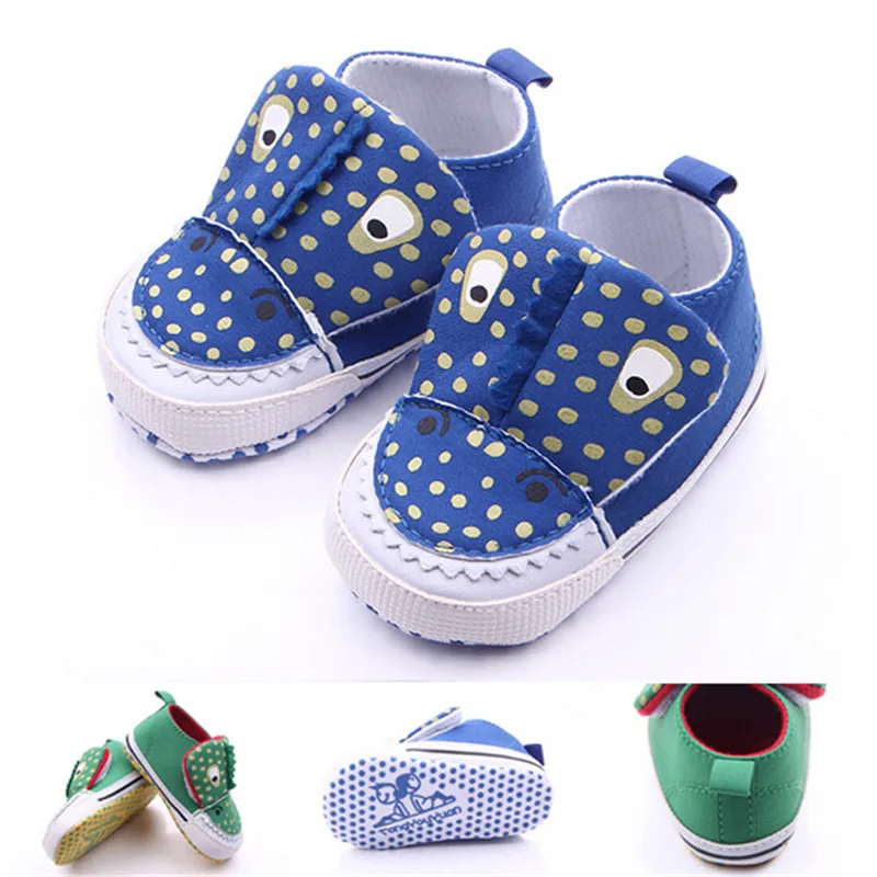 Lovey Crocodile Baby Boys First Walkers Soft Anti Slip Newborn Toddler