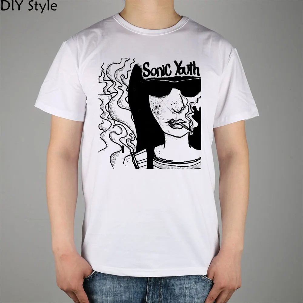 Sonic Youth футболка Топ лайкра хлопок мужская новый дизайн высокое качество|designer mens t