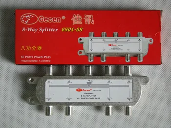 

2pcs GS01-08 5-2400MHz 8-way SATV CATV splitter / 8-channel high frequency satellite signal power splitters