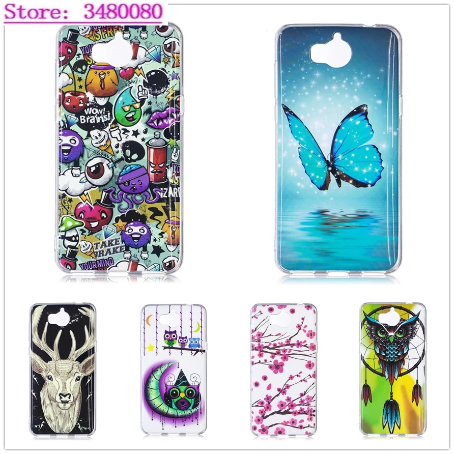

Luminous Painting Phone Case for Huawei Y6 2017 III MYA L11 L41 Glow the Dark Soft TPU Silicone Phone Cases 6Y Y 6 2017 MYA-L11