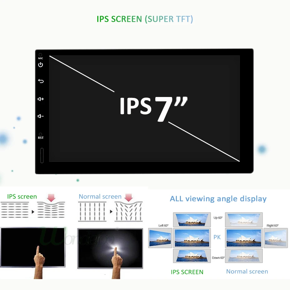 Top 7" IPS screen Android 9.0 4G 64G 8 CORE 2 DIN universal GPS stereo radio navigation multimedia receiver no DVD PLAYER 4