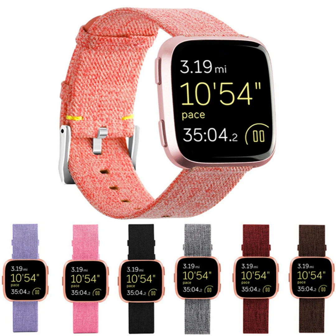 

Mayitr Replacement Woven Bands Nylon Wristband Band Strap Band Sport Strap For Fitbit Versa Smart Wrist Watch Band