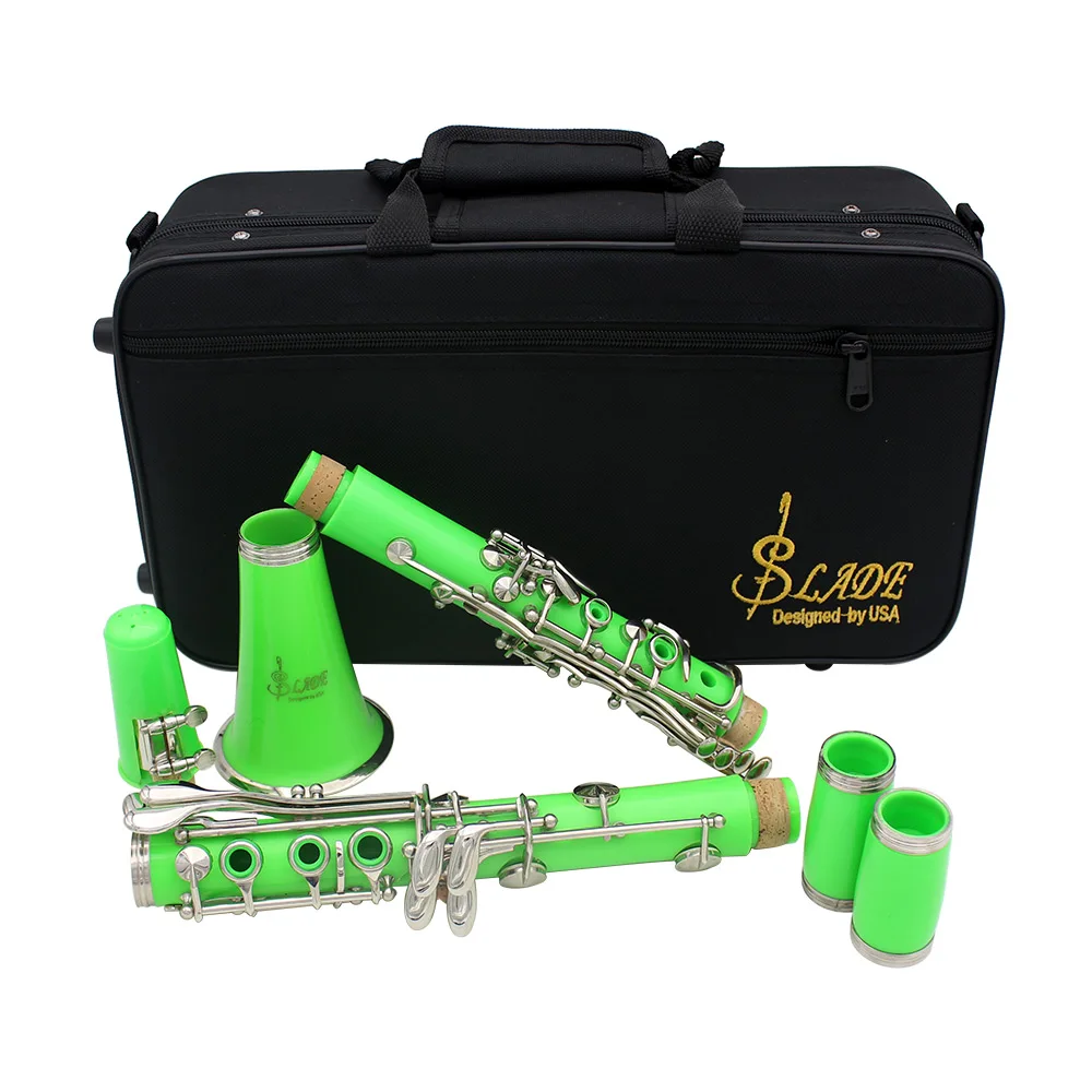Кларнет ABS 17 ключ bB ровное сопрано бинокулярный кларнет с смазка для пробки очистки перчатки 10 Reeds отвертка деревянный духовой инструмент