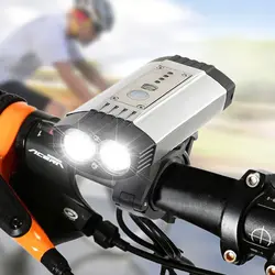 MTB 500 LM USB Велосипедный свет 2x Светодиодный светильник Велосипедные фары с Перезаряжаемые Батарея Велоспорт передний свет + крепление