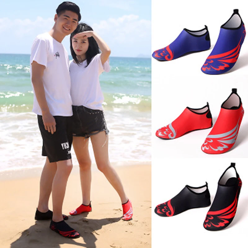 

Men Woman Beach Summer Outdoor Shoes Swim Slipper On Surf Aqua Shoes Skin Sock Striped Shoes Lighweight couples sea shoes