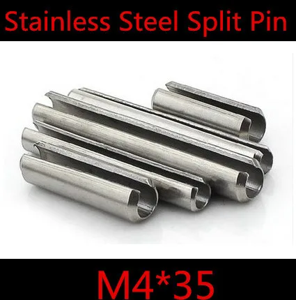 100pcs/lot M4*35 4 x 35mm 4mm Stainless Steel Elastic Split Pin Spring Cotters | Обустройство дома