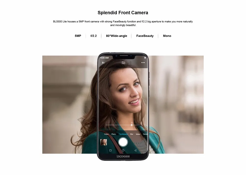 DOOGEE BL5500 Lite 4G смартфон 6,19 дюймов MTK6739 четырехъядерный 2 Гб ОЗУ 16 Гб ПЗУ 5500 мАч две sim-карты 13,0 МП Android 8,1