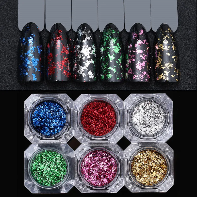 

Chameleon Chrome Flakes for Nails Yuki Sequins for Nail Flakes AB Color Nails Art Mirror Chrome Spangles for Nail Glitter