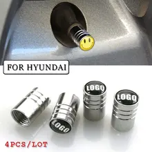 Car-styling Car Wheel Tire Valves Tyre Stem Air Caps Cover For Hyundai tucson 2016 solaris i30 accent ix35 santa fe Car styling