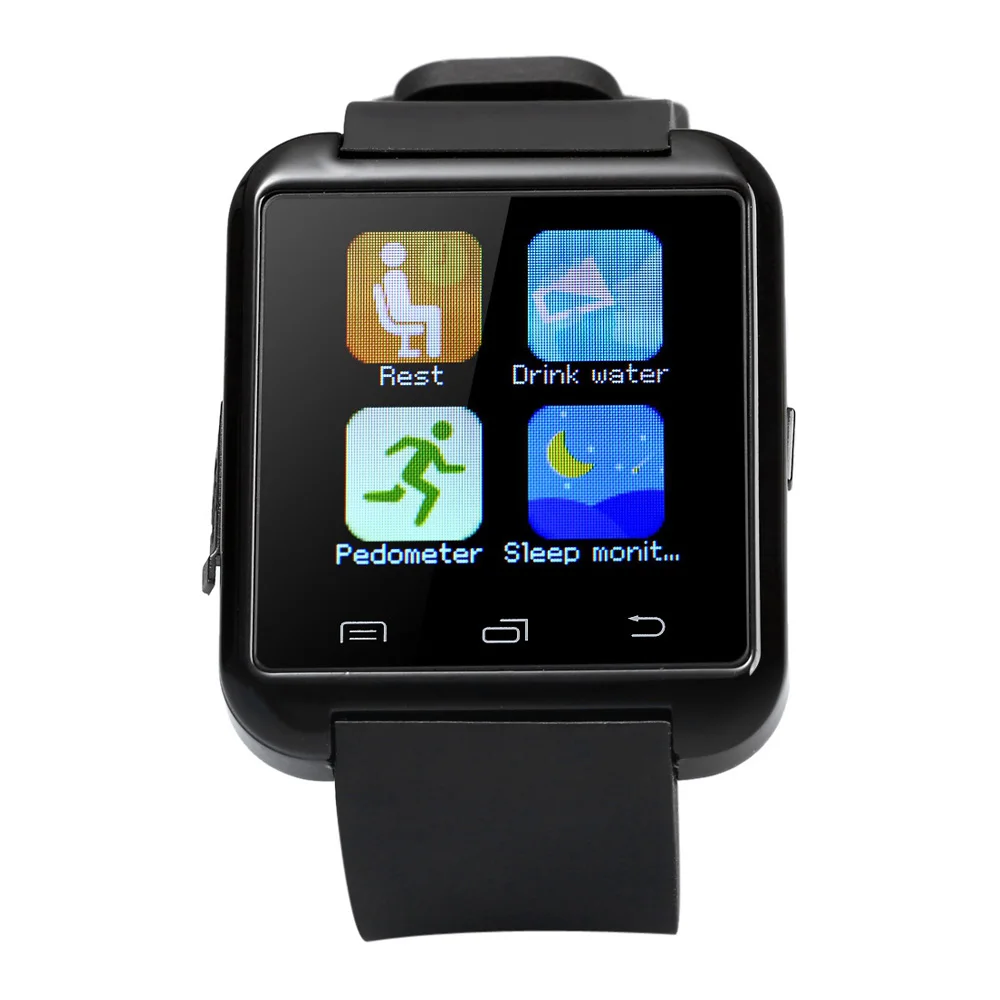 imágenes para Original u8s deportes al aire libre bluetooth 3.0 smart watch con cámara música despertador reproductor de monitor de sueño remoto para smartphone imágenes para Original u8s deportes al aire libre bluetooth 3.0 smart watch con cámara música despertador reproductor de monitor de sueño remoto para smartphone