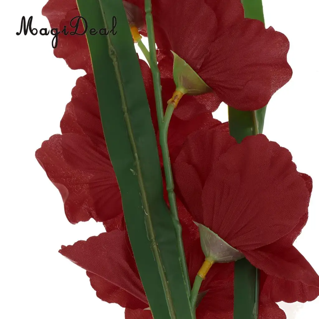 MagiDeal Realistic 1Pc Artificial Simulation Gladiolus Flower Stem Wedding Bouquet / Posy Table Arrangement Home Decor 8 Colors