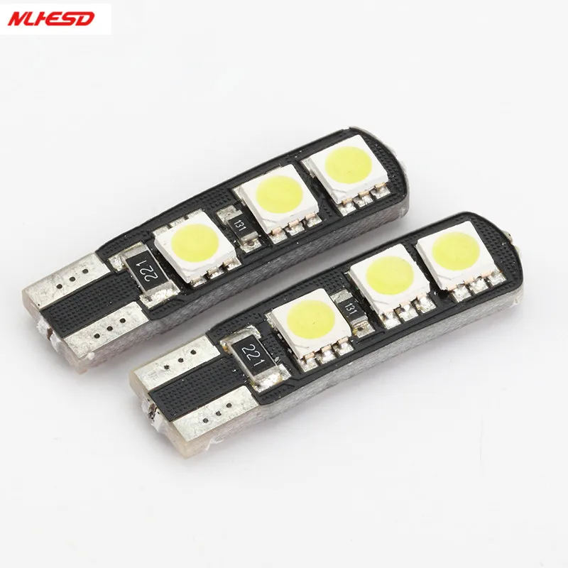 1 шт T10 6SMD 5050 CANBUS W5W 6 светодиодный DC12V без ошибка предупреждения Бесплатная Smd