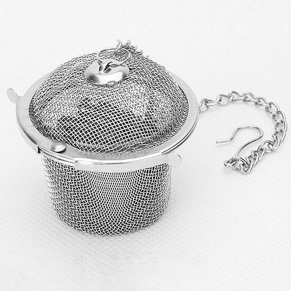 

40# 80 Grids Mesh Stainless Steel Bucket Tea Ball Infuser Fine Mesh Filter Strainer with Chain