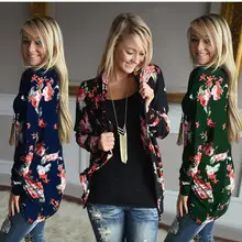 Модный кардиган, Женский вязаный кардиган, пальто, зимний модный воротник с длинным рукавом, принт, неровный сексуальный женский теплый свитер