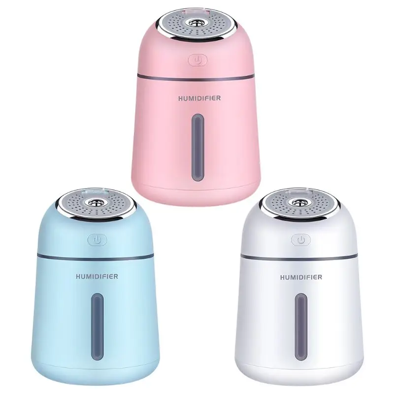 

4 In 1 Mini USB Fan Small Q Humidifier Air Purifier Essential Oil Aroma Diffuser Ultrasonic Car Fogger with LED Night Light