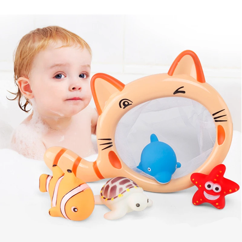 Babies Water Play Bath Toys Water Games Soft Rubber Animals For Bathroom Swimming Beach Toys For