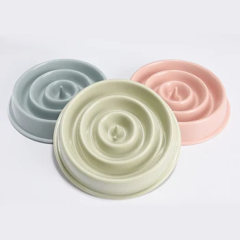 

Pet dog bowl drop shape puppy dog slow food bowl Teddy Golden Retriever tableware slowly eat anti-mite puppies single bowl