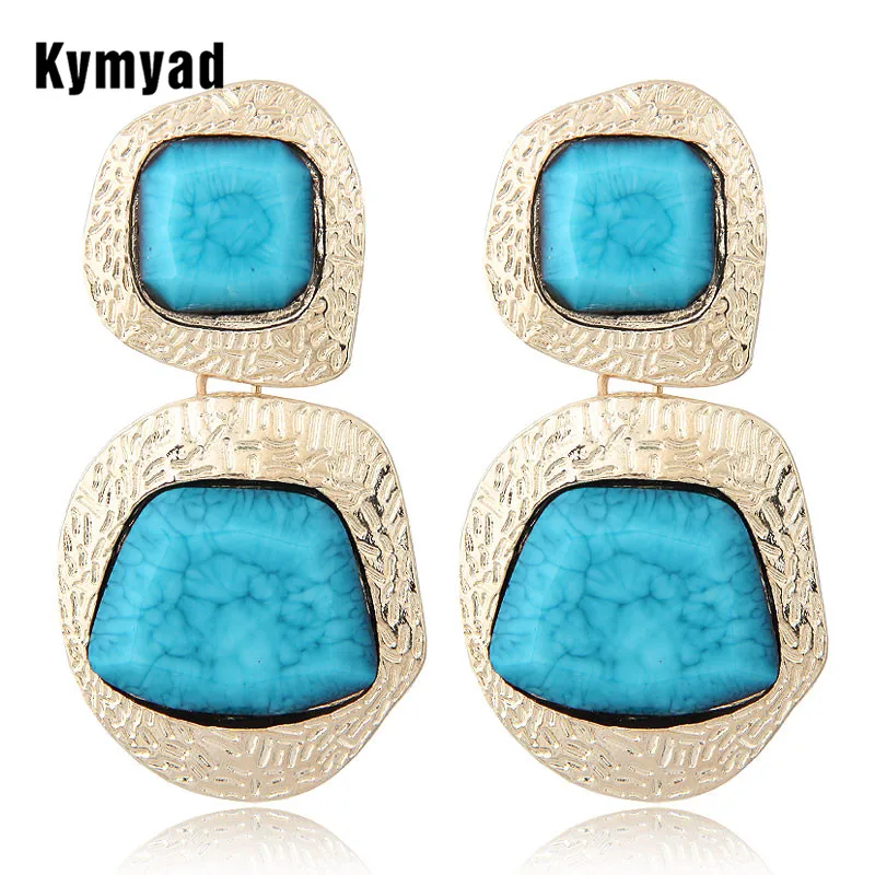 Женские серьги гвоздики из смолы Kymyad Brincos Подвесные геометрической формы модные