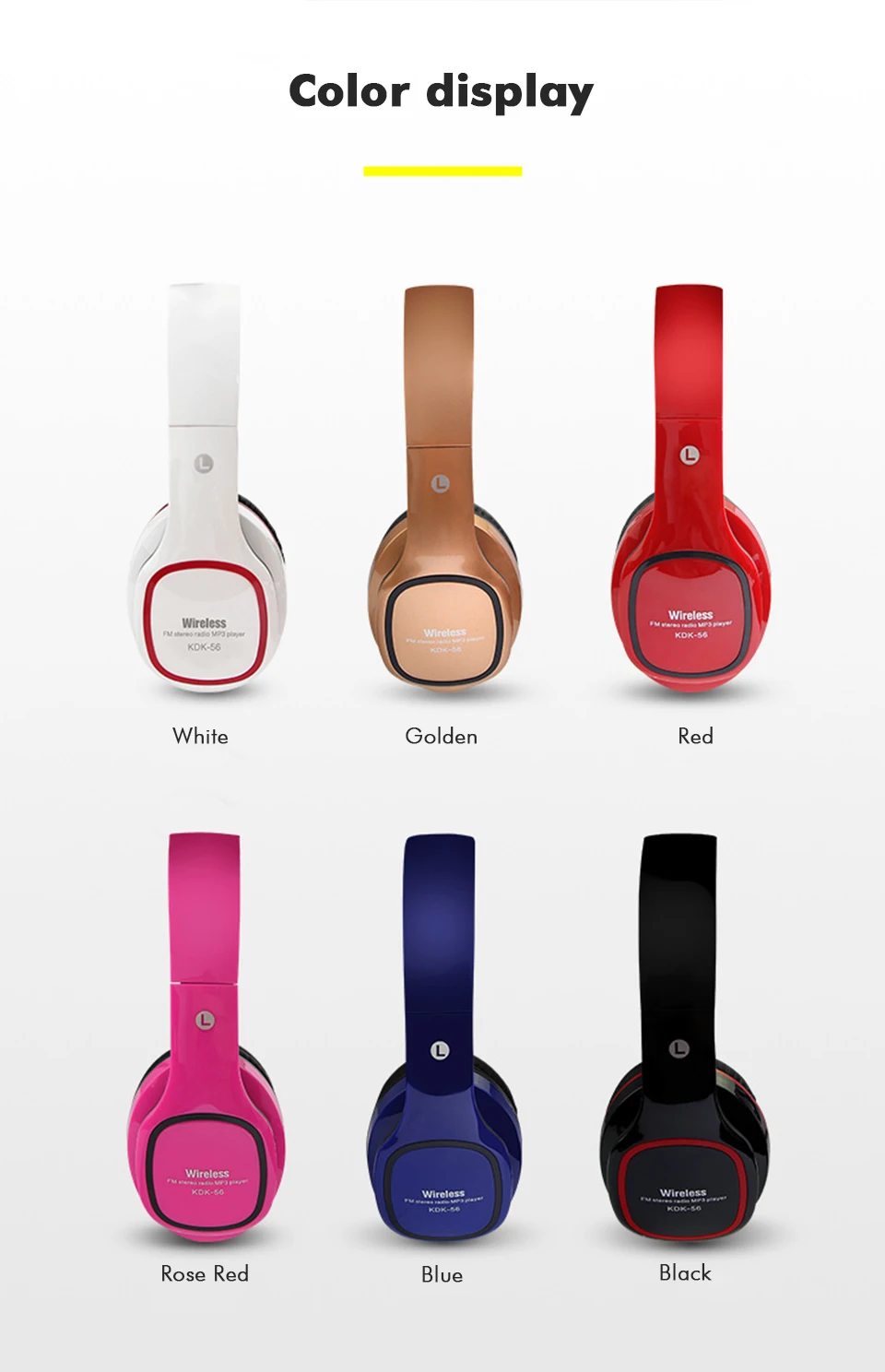 Sport bluetooth headphone noise cancelling wireless headphones handsfree bluetooth headphone with mic sd tf card slot fm radio (8)