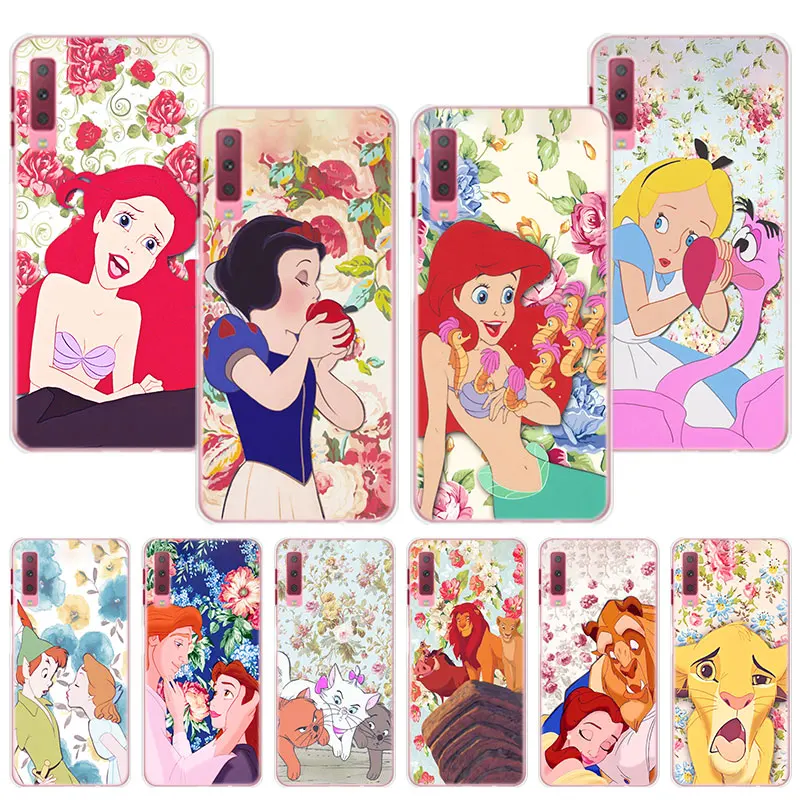 

anime Ariel snow white price lion king Case Cover for Samsung Galaxy A6 A8 Plus A7 A9 2018 A5 A8s J4 J6 Plus J7 J8 2018 back Pho