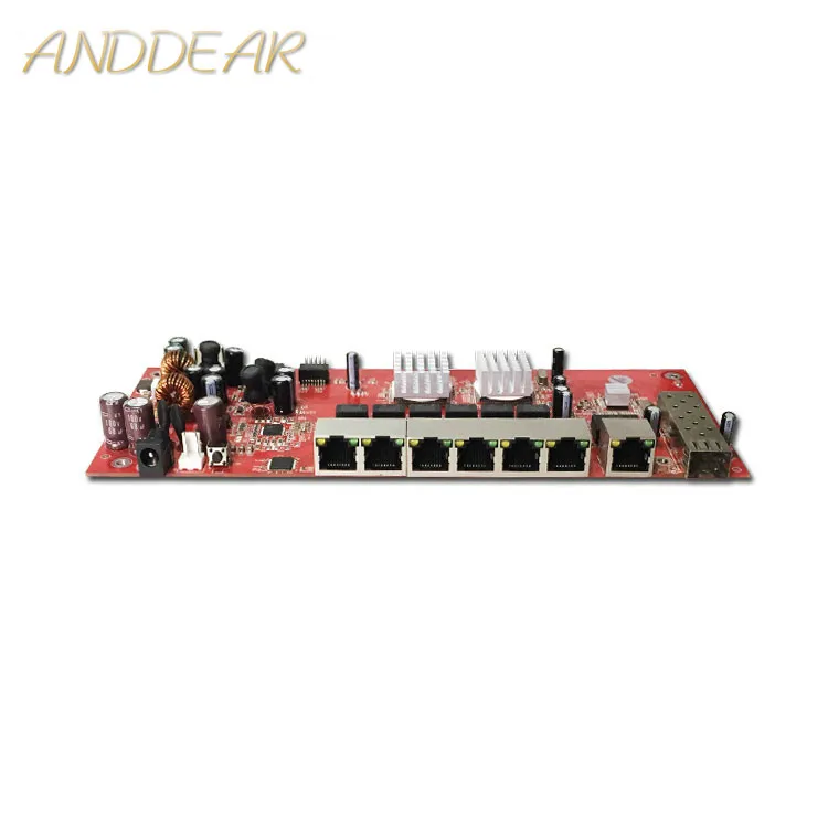 Industrial switch module 9 port gigabit SFP support AF/AT wifi bridge outdoor cpe network 1000mbps | Электроника